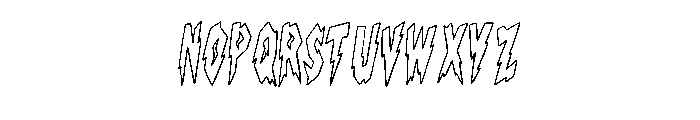 Thunderbolt Lightening  Regular Font LOWERCASE