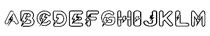 Thunderboltmonogram Regular Font UPPERCASE