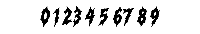 Thunderclaw Metal Font OTHER CHARS