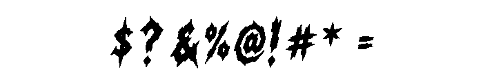 Thunderclaw Metal Font OTHER CHARS