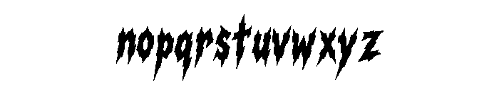 Thunderclaw Metal Font LOWERCASE
