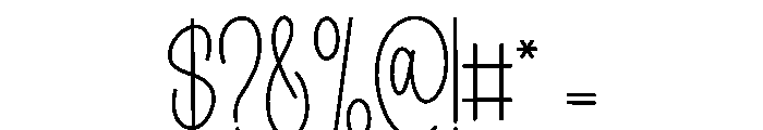 Thursday Rain Font OTHER CHARS