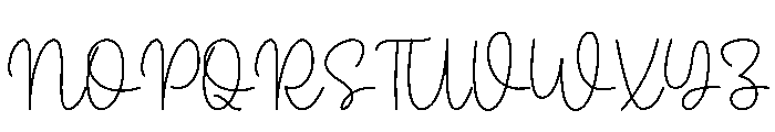 Thursday Rain Font UPPERCASE