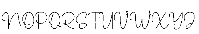 Thursday Signature Font UPPERCASE