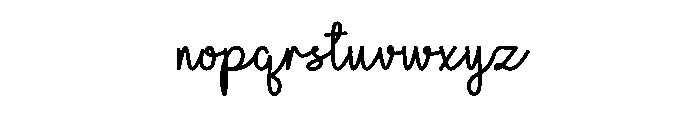 Thursday Slowy Font LOWERCASE
