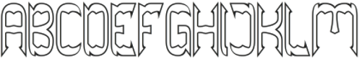 THE BAT CAVE-Hollow otf (400) Font UPPERCASE