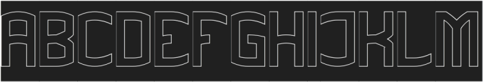 THE CHAMPION-Hollow-Inverse otf (400) Font UPPERCASE