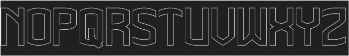 THE CHAMPION-Hollow-Inverse otf (400) Font UPPERCASE