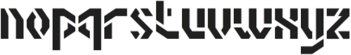 THE FLAT SHAPE otf (400) Font LOWERCASE