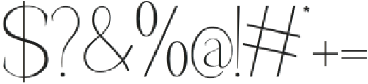 THE HEVERLY SERIF Thin otf (100) Font OTHER CHARS