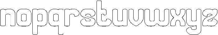 THE MORE YOU-Hollow otf (400) Font LOWERCASE