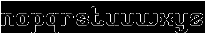 THE TIME-Hollow-Inverse otf (400) Font LOWERCASE