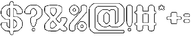 THE TIME-Hollow otf (400) Font OTHER CHARS