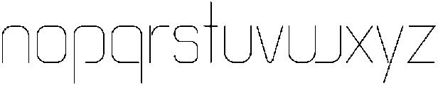 THIN otf (100) Font LOWERCASE