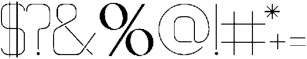 THIN otf (100) Font OTHER CHARS