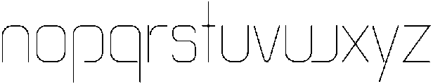 THIN otf (100) Font LOWERCASE