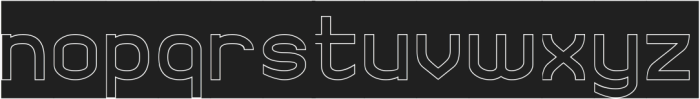 THINKING NUMBERS-Hollow-Inverse otf (100) Font LOWERCASE