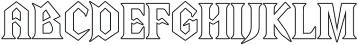 THIQALL Outline otf (400) Font UPPERCASE