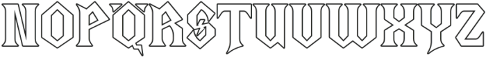 THIQALL Outline otf (400) Font UPPERCASE