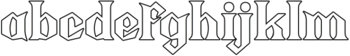 THIQALL Outline otf (400) Font LOWERCASE