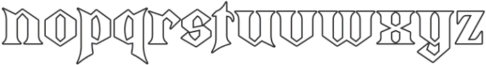 THIQALL Outline otf (400) Font LOWERCASE