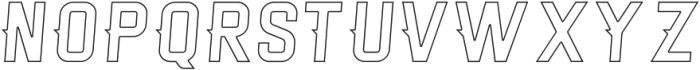 THORND Bold Italic Outline otf (700) Font UPPERCASE