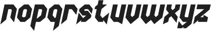 THUNDER BIRD Bold Italic otf (700) Font LOWERCASE