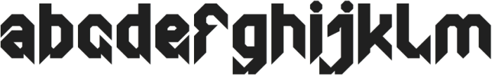 THUNDER BIRD Bold otf (700) Font LOWERCASE