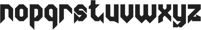 THUNDER BIRD Bold otf (700) Font LOWERCASE