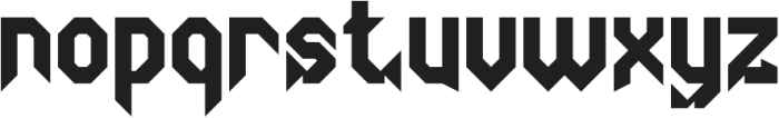 THUNDER BIRD otf (400) Font LOWERCASE