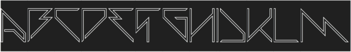 THUNDER STORM-Hollow-Inverse otf (400) Font UPPERCASE