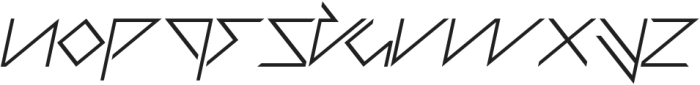 THUNDER STORM Italic otf (400) Font LOWERCASE