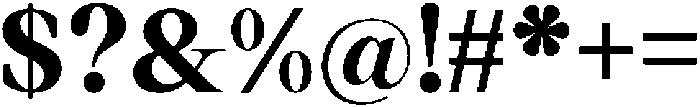 Thalore Black otf (900) Font OTHER CHARS