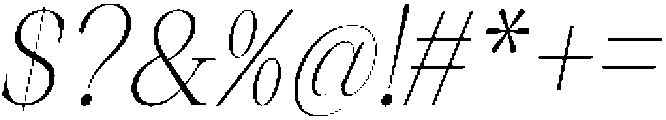 Thalore ExtLt SemCond Obliq otf (400) Font OTHER CHARS