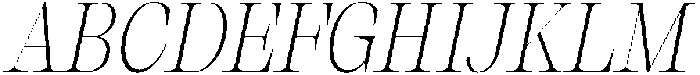Thalore ExtLt SemCond Obliq otf (400) Font UPPERCASE