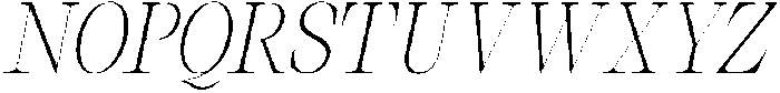 Thalore ExtLt SemCond Obliq otf (400) Font UPPERCASE