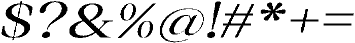 Thalore Medium Expanded Oblique otf (500) Font OTHER CHARS