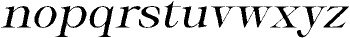 Thalore Medium Semi Expanded Oblique otf (500) Font LOWERCASE