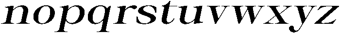 Thalore Semi Bold Expanded Oblique otf (600) Font LOWERCASE