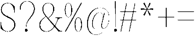 Thalore Thin Semi Condensed otf (100) Font OTHER CHARS
