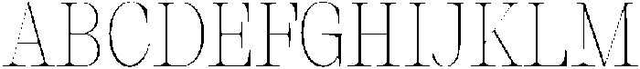 Thalore Thin Semi Condensed otf (100) Font UPPERCASE