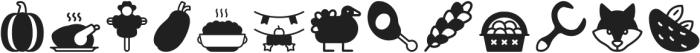 Thanksgiving Icons Dingbat otf (400) Font LOWERCASE