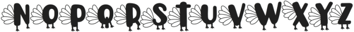 Thanksgiving Joy Turkey Tail otf (400) Font UPPERCASE