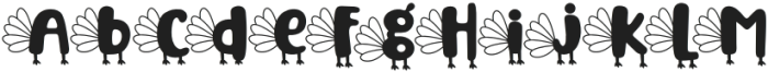 Thanksgiving Joy Turkey Tail otf (400) Font LOWERCASE