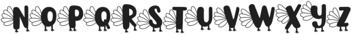 Thanksgiving Joy Turkey Tail otf (400) Font LOWERCASE