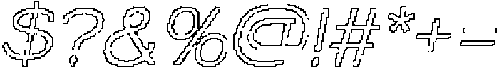 Thanom Pixel Outline otf (400) Font OTHER CHARS