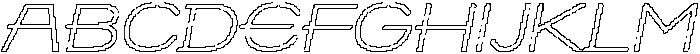 Thanom Pixel Outline otf (400) Font UPPERCASE