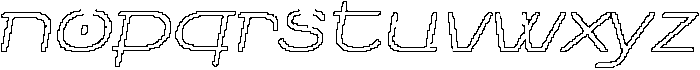 Thanom Pixel Outline otf (400) Font LOWERCASE