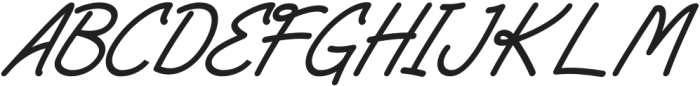 The Abhora Italic otf (400) Font UPPERCASE