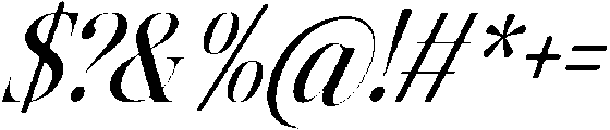 The Andalucia Serif Italic otf (400) Font OTHER CHARS